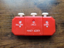 Vintage 1970s Red Handy Adder - Handheld Money Counter Made in Hong Kong - $10.88