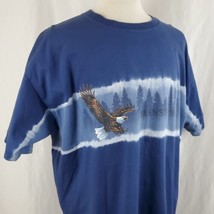 Vintage Branson Missouri T-Shirt XL Blue Crew Tie Dye Eagle Prairie Mountain - £19.17 GBP