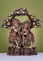 30&quot; Brass Radha Krishna with Inlay Work | Handmade | Lord Krishna Statue - £2,571.09 GBP