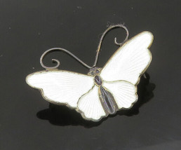 David Andersen Norway 925 Silver - Vintage Enamel Butterfly Brooch Pin - BP8563 - £63.12 GBP
