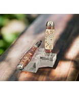 Mistral Clock Works Pen - Clock Face on Cap, Rhodium & Black Titanium Pen Kit, E - €158,58 EUR