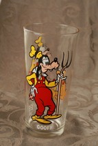 1978 Goofy Pluto Walt Disney Prod Cartoon Character Glass Pepsi Collecto... - $13.57