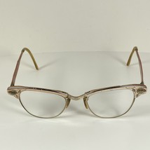 Vintage 60s AMERICAN OPTICAL CAT EYE Glasses Embellished 4 1/4 Poor Cond... - $15.34