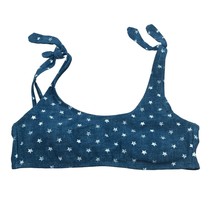 True Craft Bikini Top Removable Cups Tie Straps Stars Blue XL - £4.00 GBP