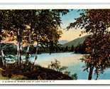 Mirror Lake View Lake Placid New York NY UNP WB Postcard U2 - $3.91