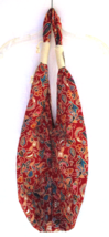 FAR NINE Cotton Sack Shoulder Bag Handbag Rope Handle Boho Print NEW wit... - $23.74