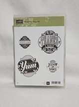 Stampin&#39; Up! Friendship Preserves - Clear Rubber Stamp/Hello Thanks Yum For You - £5.35 GBP