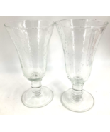 Vintage Bubble Glasses Beverage Iced Tea Large Set Of 2 Clear 7 3/4&quot;” Ta... - £27.23 GBP