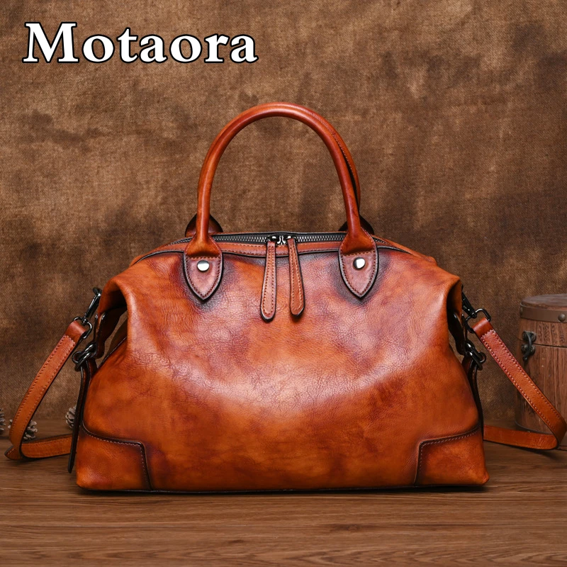  Boston 2024  Handbag Woman Bags For Women  Leather Travel Handbags Soft Cowhide - £80.03 GBP