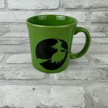 Fiesta Shamrock Moonlit Witch Java Mug Fiestaware Green Halloween Coffee... - $29.39