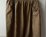 Vintage Womens Apron Cooking Brown Ruffle One size fits Most - £8.96 GBP