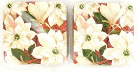 Michaels White Poinsettia Coaster 2 Sets Of 6 For a Total of 12 Both New - $13.09