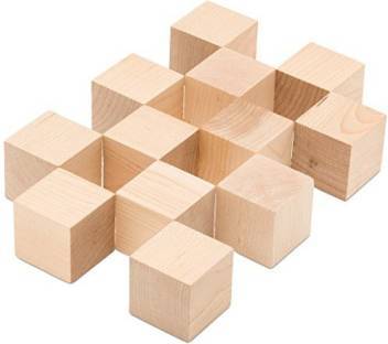 50 Wooden square Blocks for craft and design/ Wooden Cubes or building blocks  - $25.99