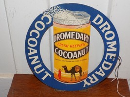 Vintage Dromedary Golden Dates Cocoanut Cardboard Store Double Sided Sign - $54.45