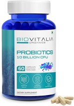 BIOVITALIA ORGANICS Probiotics with 10 Billion CFU Digestive Health - 60... - $49.99