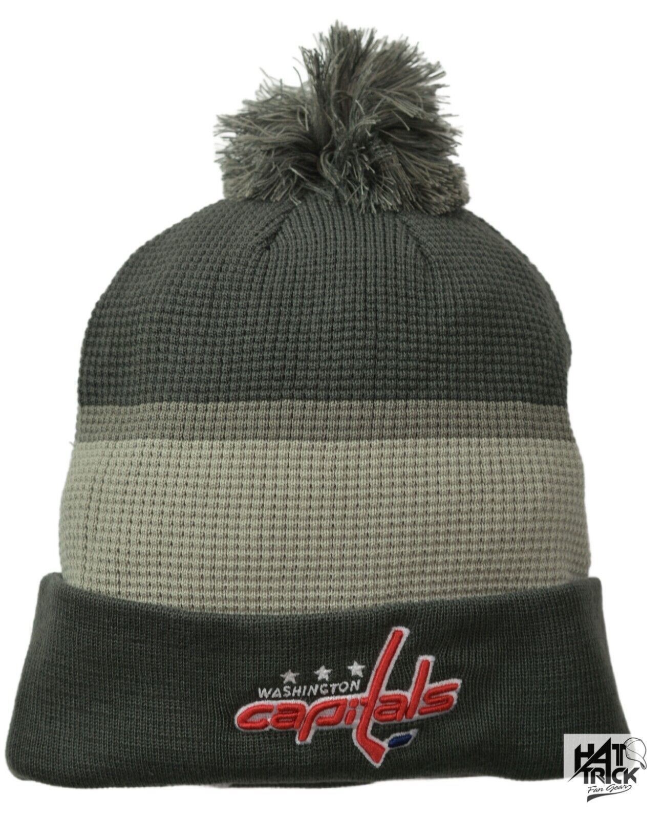 Washington Capitals NHL Home Ice Cuffed Knit Beanie Pom Winter Hat by Fanatics