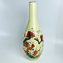 Japanese Ceramic Cherry Blossom Flower Bud Vase Pottery Mazak Sake Bottl... - $88.15