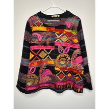 2000s Choices Textured Floral Maximalist Patchwork Tapestry Artsy Jacket 2X - £21.01 GBP
