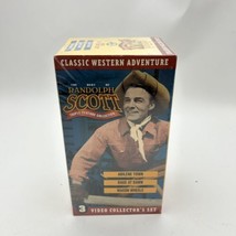 The Best of Randolph Scott 3 VHS Set Classic Western Adventure  - £9.40 GBP