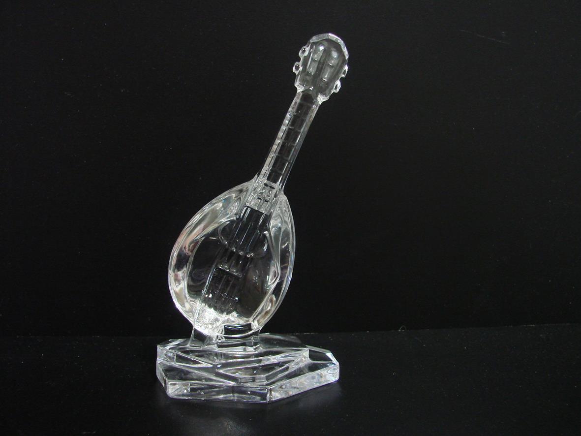 Italian Crystal Mandolin Figurine-Paperweight - $14.99