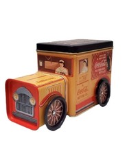 Vintage 1995 Coca Cola Delivery Yellow Truck Shaped  Collector Tin Storage Box - £11.06 GBP