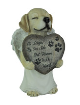 Scratch &amp; Dent Angel Dog Holding Heart Loving Message Statue - £23.38 GBP