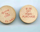 2 Quiche the Cook Wooden Nickels Paradise Valley Mall Phoenix Arizona 19... - £7.91 GBP