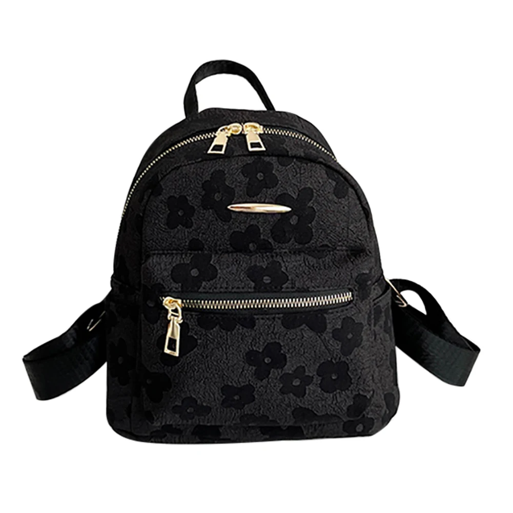 New Fashion Flower Print Backpack for Girls Casual All-match Soft Canvas Student - £73.22 GBP