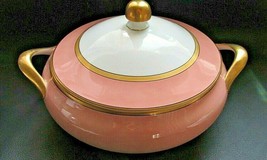 Fitz &amp; Floyd Renaissance Peach Covered Vegetable Bowl Tureen With Handles + Lid - £55.94 GBP