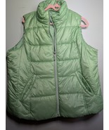 ANORAK Women’s Chevron Puffer Vest In Lime Green Size Large Packable - $20.31 CAD