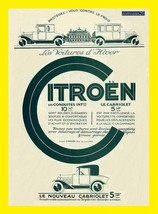 1923 Citroën 10 Hp Conduites In Tres &amp; 5 Hp Cabriolet Large Vintage PART-COLOR Ad - £18.31 GBP