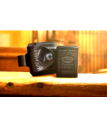 Jack Daniels Whiskey  Black Zippo W/Engraved Leather Pouch Zippo Gift Set - $56.95
