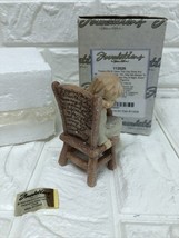 Foundations Enesco Karen Hahn Girl/Chair  Religious Figurine Forgive Me ... - $12.10