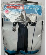 Horror Robe Halloween Costume Black~ Adult ~Hooded Robe, and Belt Plus 2XL - $8.13 CAD