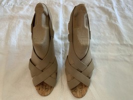 Manolo Blahnik Shoes Women’s Size 36 1/2 Heel Fabric Beige Italy - $168.30