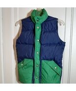 Vintage Down’s Up! Down Puffer Vest Blue Green USA Made 70s 80s Retro... - $1,405.70 MXN