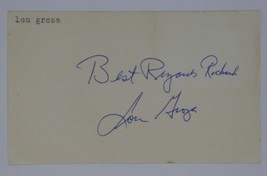 Lou Groza Signed 3x5 Index Card Cleveland Browns Autographed HOF Personalized - £11.83 GBP