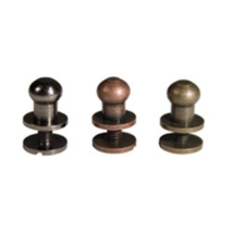 Hitch Fasteners For Leather Jewelry Crafts Assorted Silver Bronze Copper 12pc - £5.53 GBP