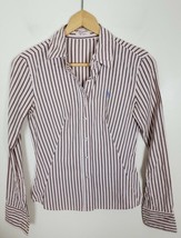 Vintage Penguin Blouse Women&#39;s XS Pink Striped Button Up (#3) - $14.50