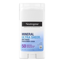 Neutrogena Ultra Sheer Dry Touch SPF 50 Mineral Sunscreen Stick for Sensitive Sk - £25.51 GBP