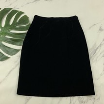 Suzelle Womens Vintage Velvet Pencil Skirt Size 8 Black Knee Length Glam... - $28.70