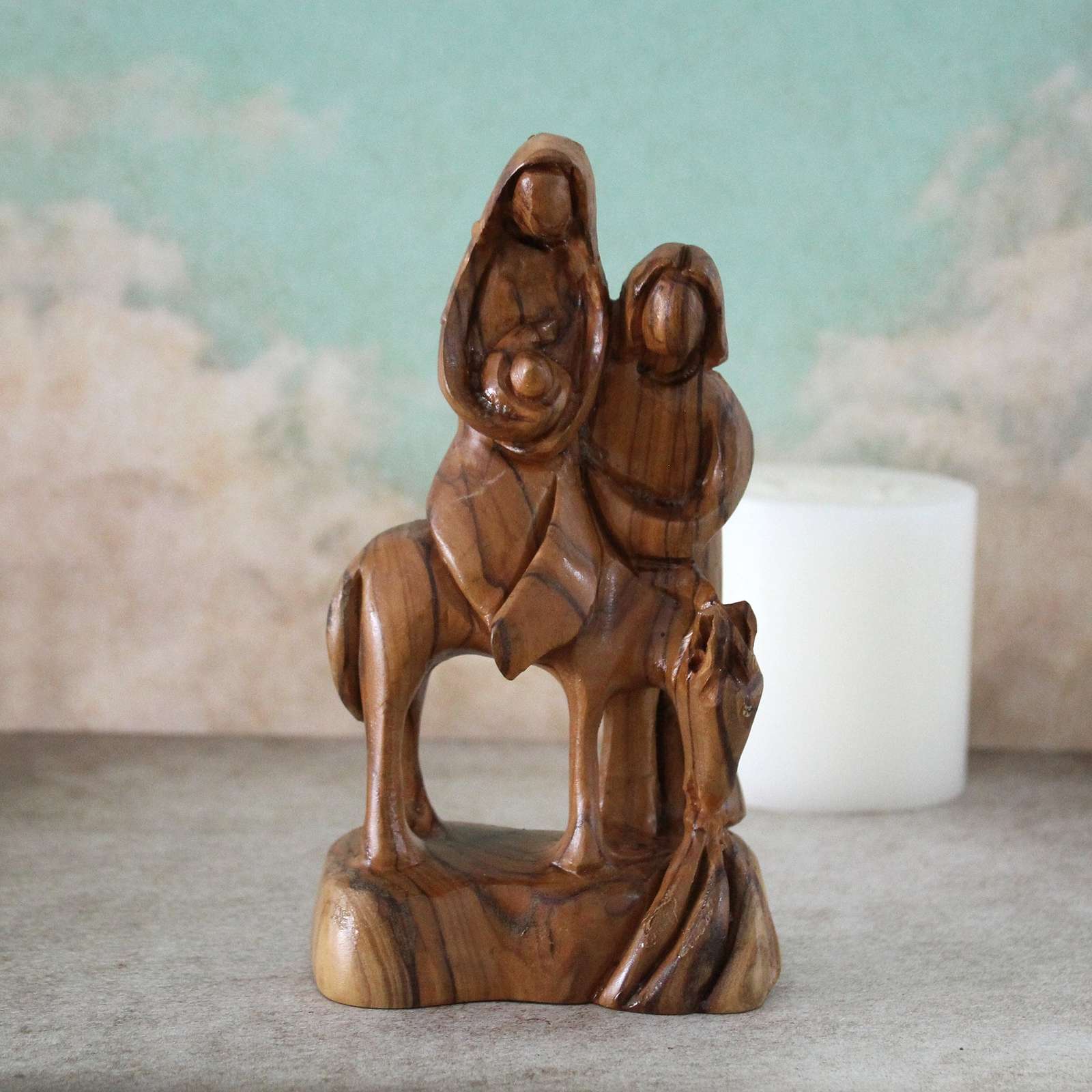 Primary image for Holy Family Fleeing From the Holy Land to Egypt Sculpture. A Religious Home Déco