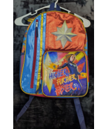 Captain Marvel Back Pack Bookbag Full One Size Multi Zip Pockets Comfort... - $14.70