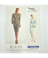 Vogue 2015 Sewing Pattern Bill Blass size 6 8 10 1980s Jacket Skirt Suit... - £7.30 GBP