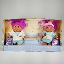 Vintage Totally Troll Playmates Dr. Cornelius Care &amp; Nurse Karen Kindly 2001 - £14.46 GBP