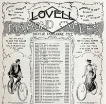 Lovell Arms Diamond Bicycles 1894 Advertisement Victorian XL Bikes DWII9 - £47.37 GBP
