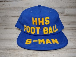 Vintage Montana HHS High School 6-Man Football Snapback Hat Felt Patches... - £33.91 GBP