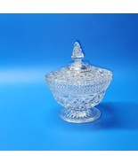 Vintage Anchor Hocking Wexford 6.75&quot; Candy Dish Compote Footed Bowl With... - $13.98