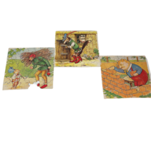 Three Little Pigs Picture Puzzle Set Of 3 Jigsaw Puzzles Vintage 1941 Nostalgic - $16.62