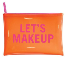 Avon Let's Makeup Jelly Bag "Makeup / Toiletries" (Orange & Hot Pink) ~ NEW!!! - $13.99